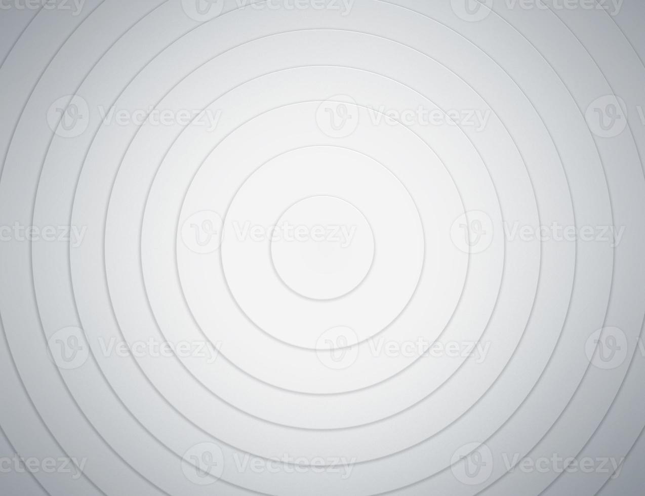 White geometric background concept. 3d circles illustration. Abstract creative texture for business template. Modern and simple radial pattern photo