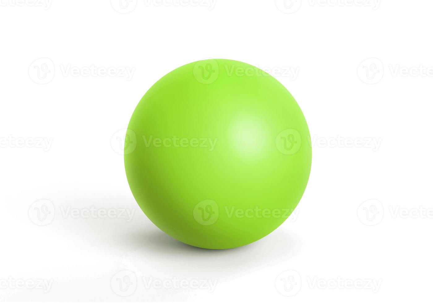 Green spheres Isolated on white background. 3D render photo