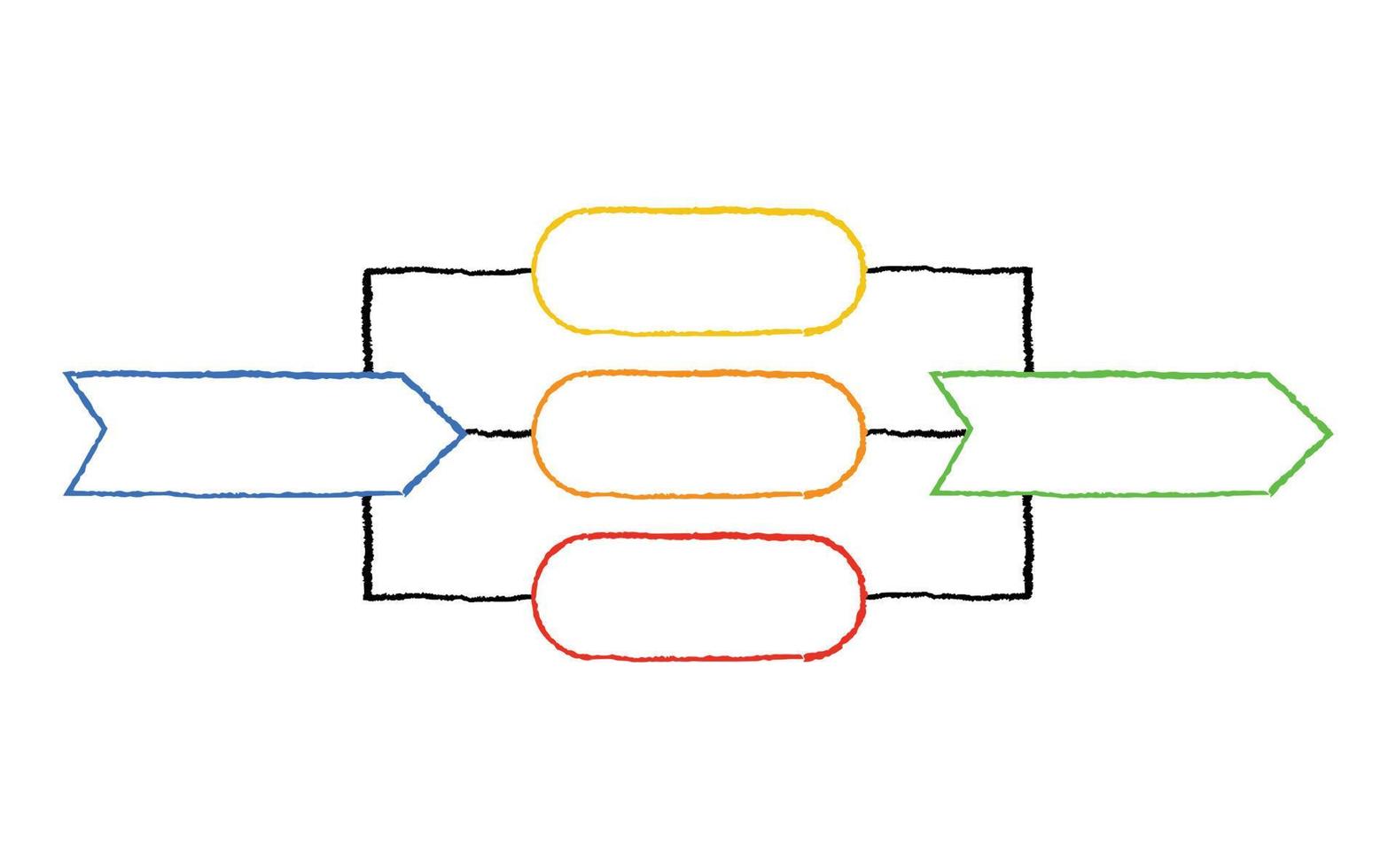 Linear Flowchart. Illustration of infographic business, graph and diagram planning vector