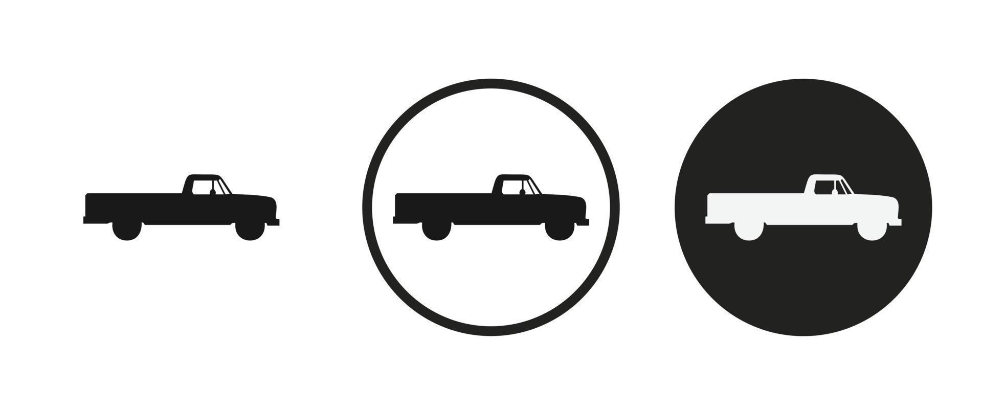 icono de camioneta larga. conjunto de iconos web .ilustración vectorial vector