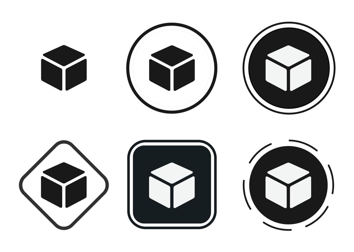 cube icon . web icon set . icons collection flat. Simple vector illustration.