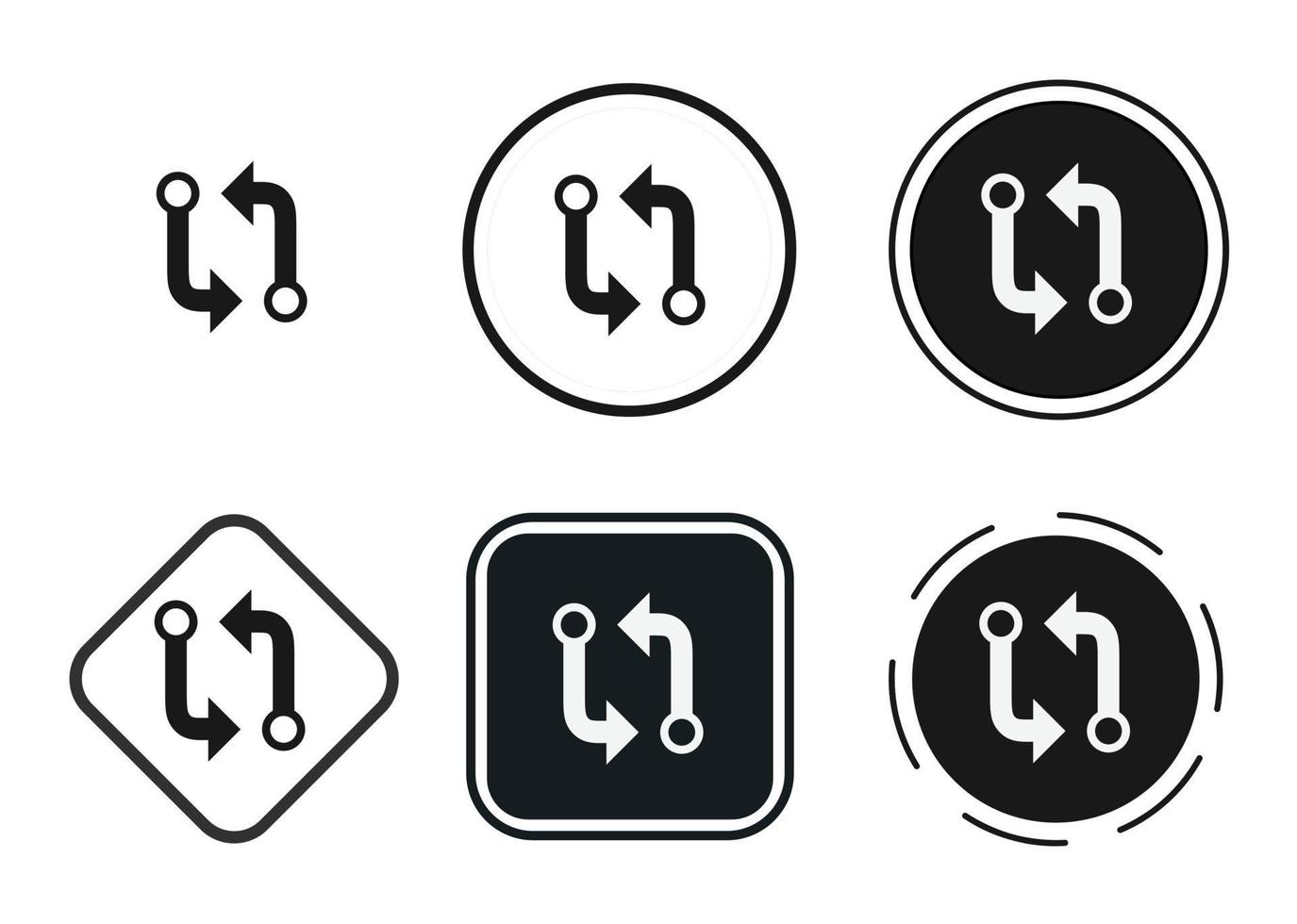 git compare icon . web icon set . icons collection flat. Simple vector illustration.