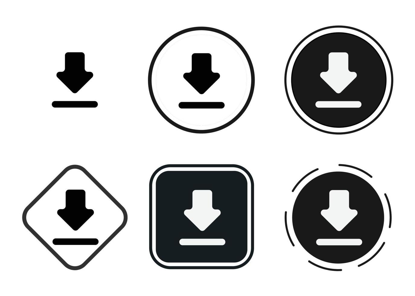 icono de descarga conjunto de iconos web. colección de iconos plana. ilustración vectorial sencilla. vector