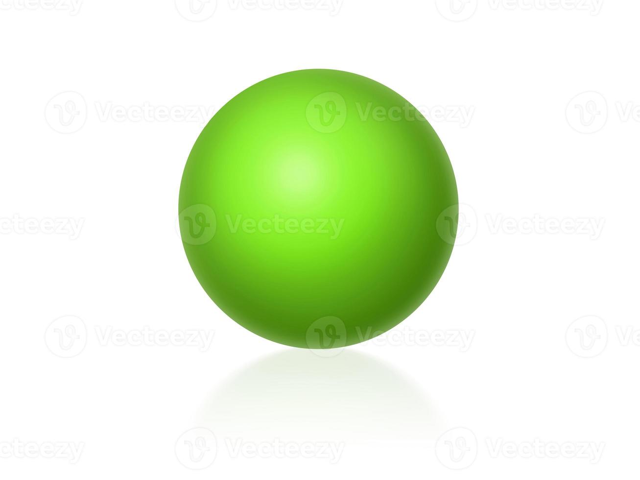 Green Spheres Isolated on white Background. 3D render photo