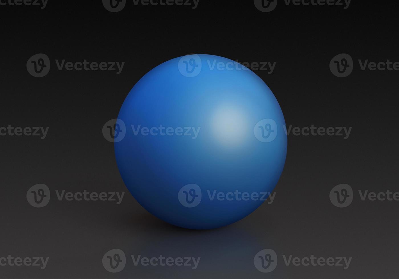 Blue Spheres Isolated on Dark Background. 3D render photo