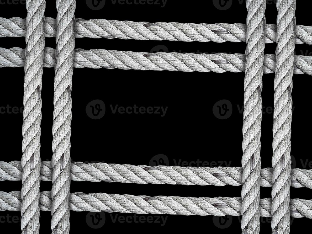 Old Ropes on a black background photo