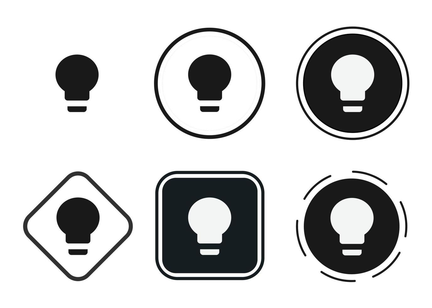 bulb icon . web icon set . icons collection flat. Simple vector illustration.