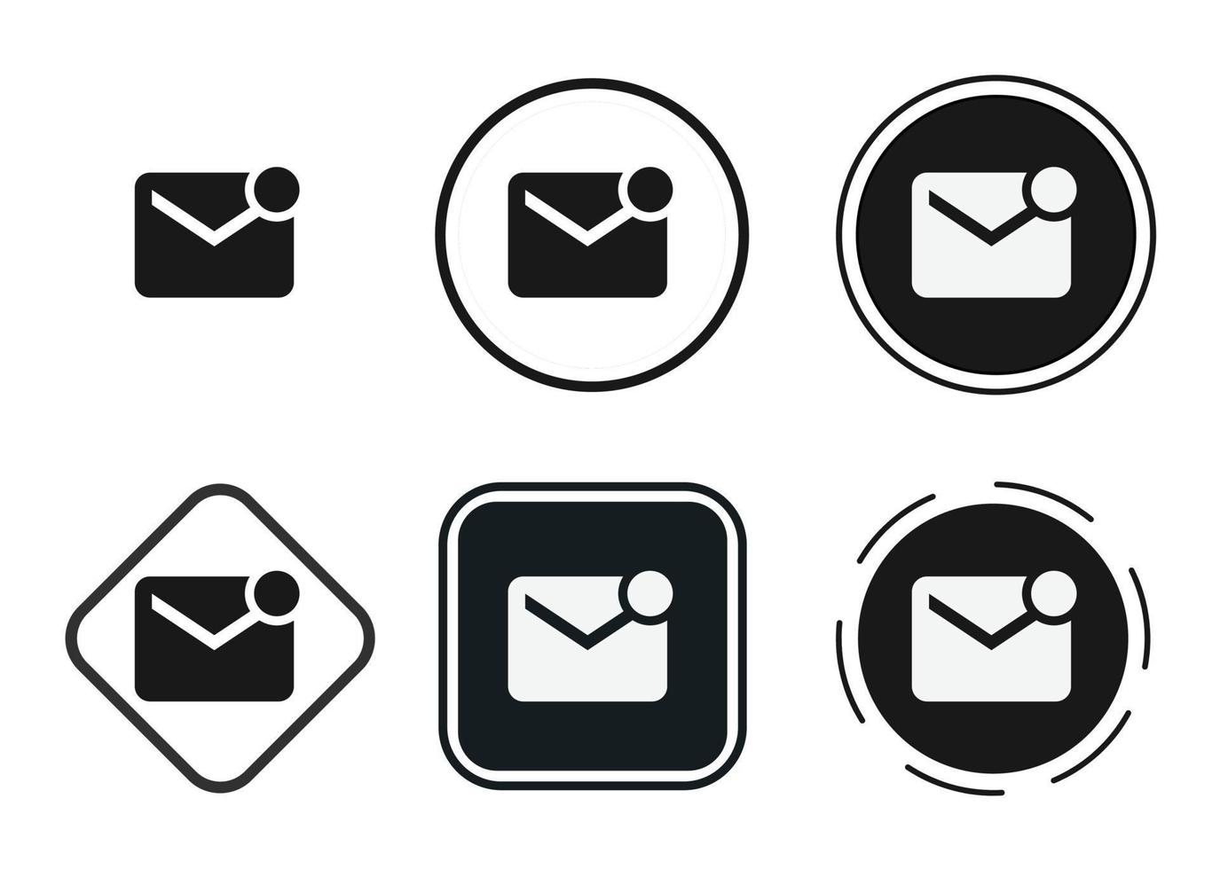 icono de correo no leído. conjunto de iconos web. colección de iconos plana. ilustración vectorial sencilla. vector