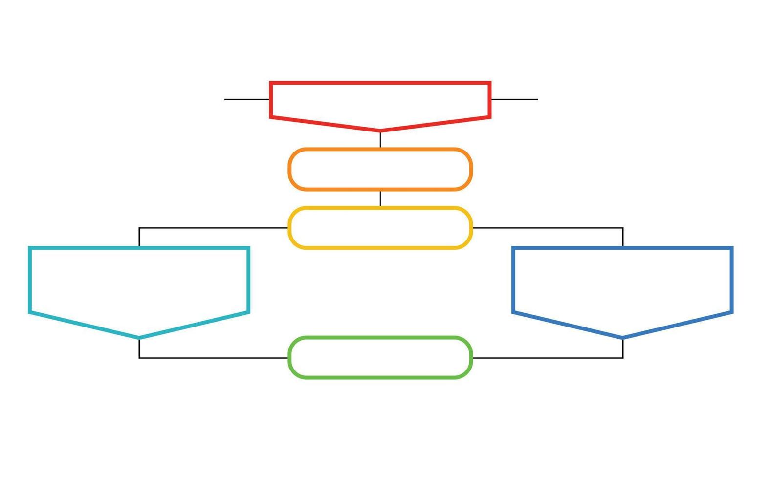Linear Flowchart. Illustration of infographic business, graph and diagram planning vector