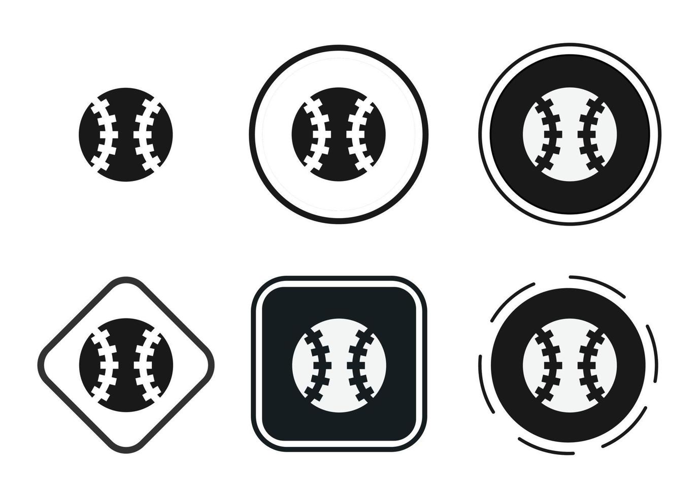 icono de béisbol. conjunto de iconos web. colección de iconos plana. ilustración vectorial sencilla. vector