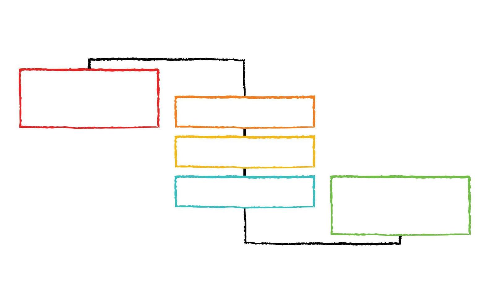Linear Flowchart. Illustration of infographic business, graph and diagram planning vector