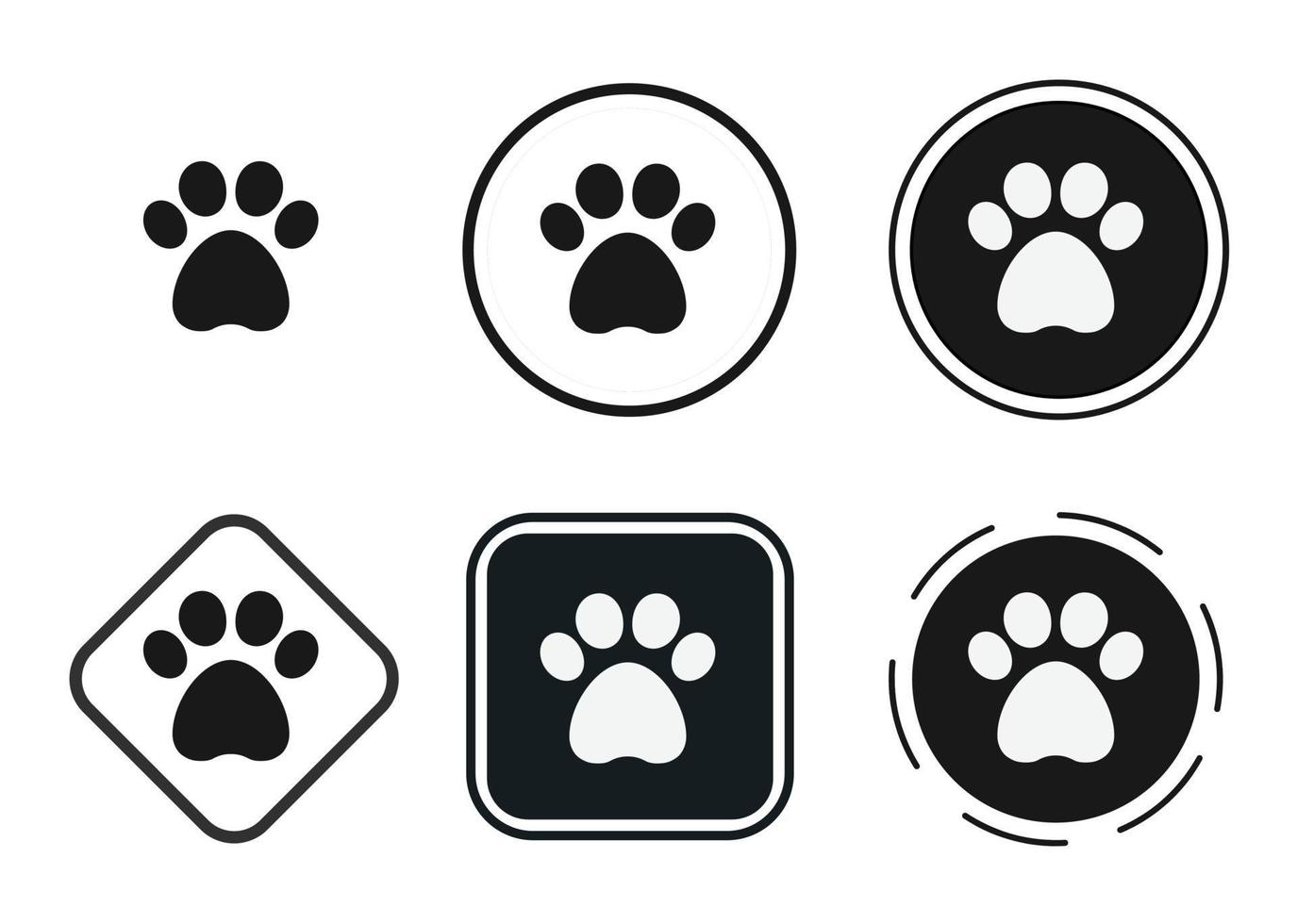 paw foot icon . web icon set . icons collection flat. Simple vector illustration.