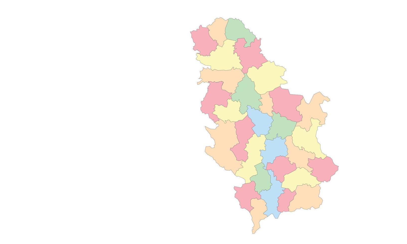 Map of Serbia No Kosovo vector