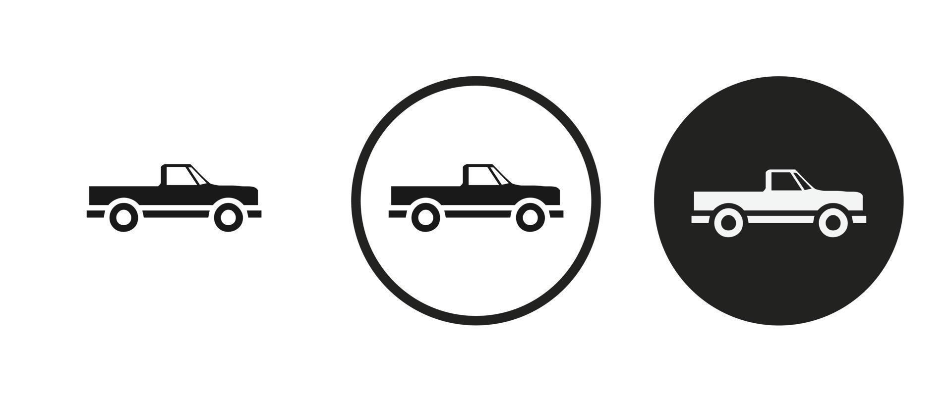 icono de camioneta larga. conjunto de iconos web .ilustración vectorial vector