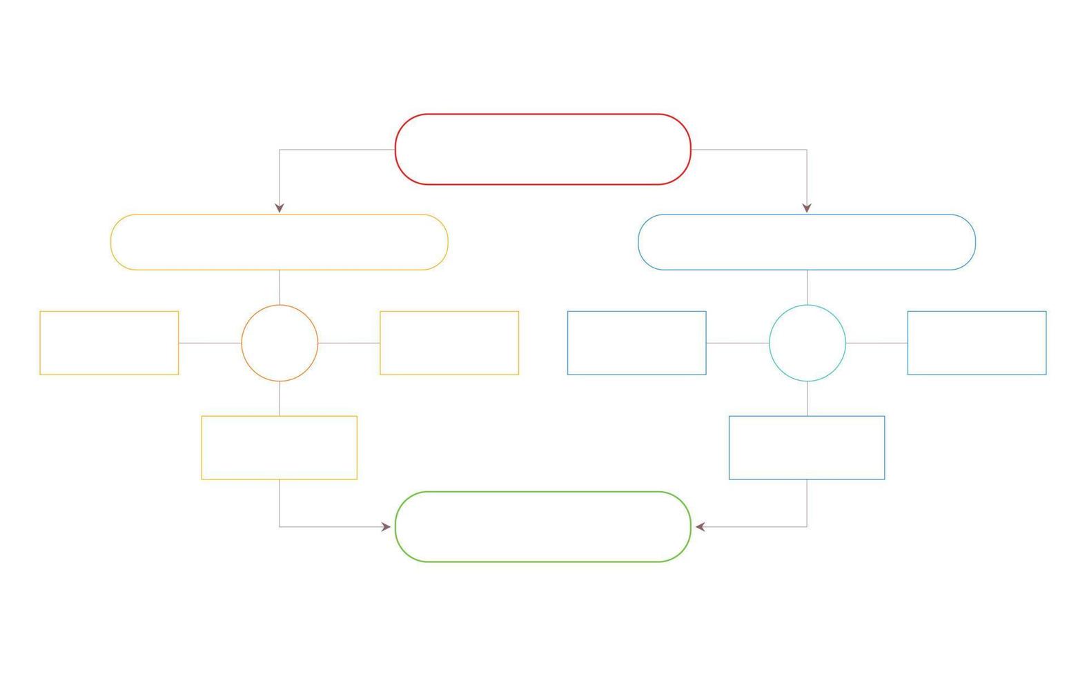 Linear Flowchart. Illustration of infographic business, graph and diagram planning vector