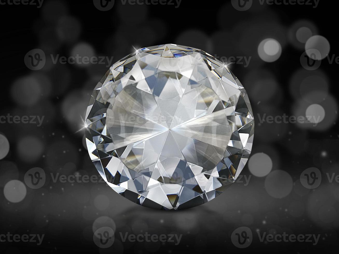 Dazzling diamond on abstract bokeh background photo