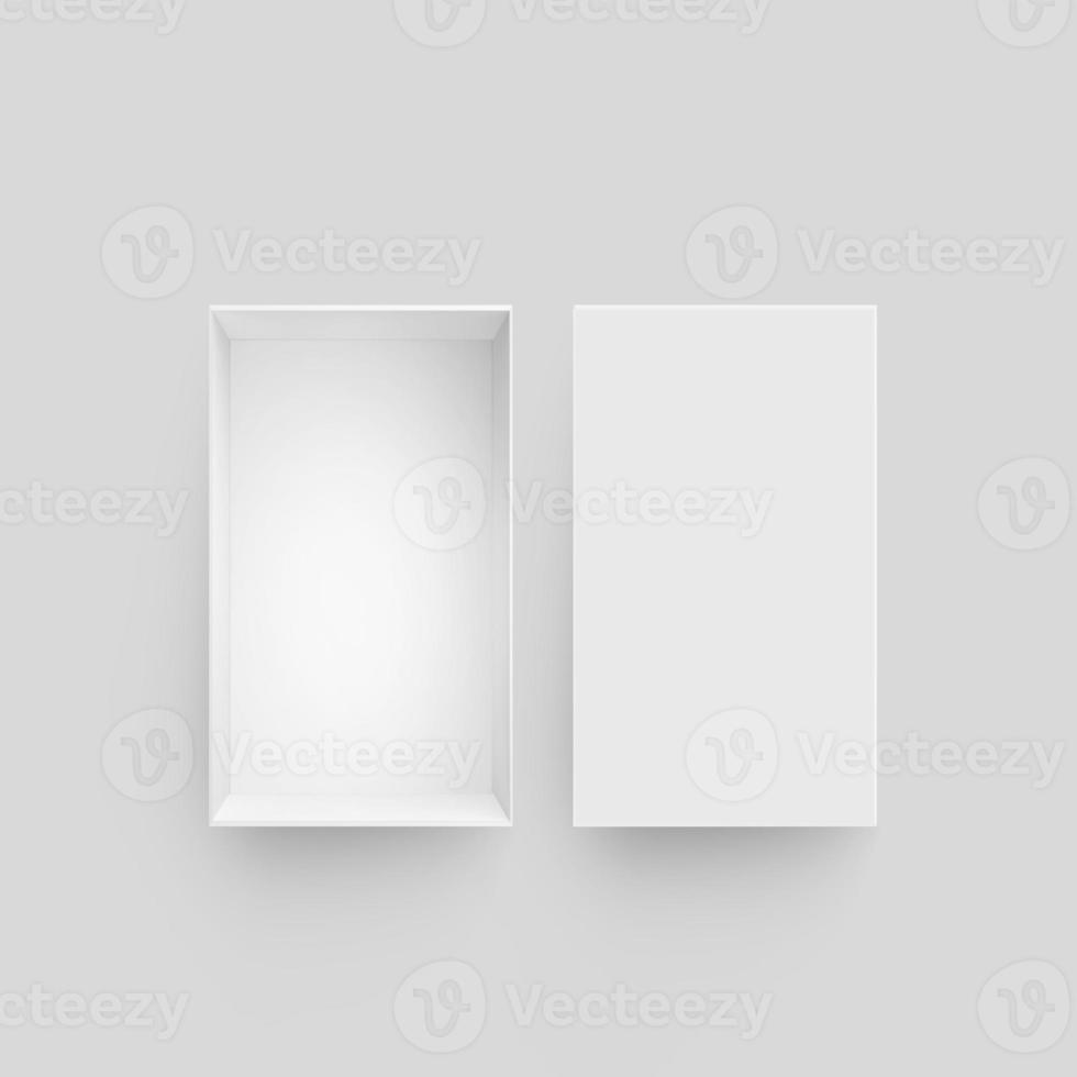 Blank package Box. Isolated on white background. 3D render photo