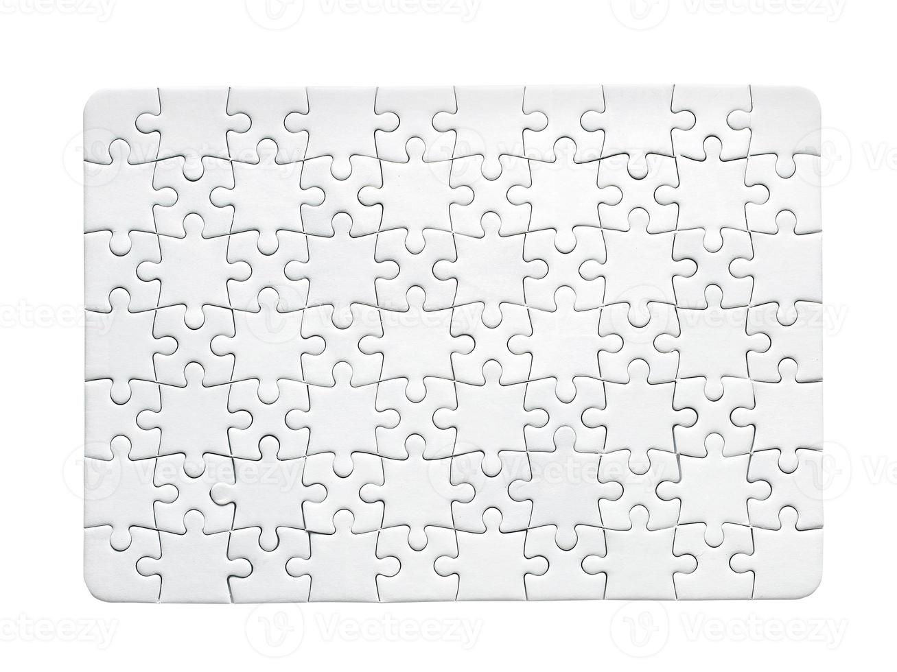 Puzzle simple pattern isolated on white photo