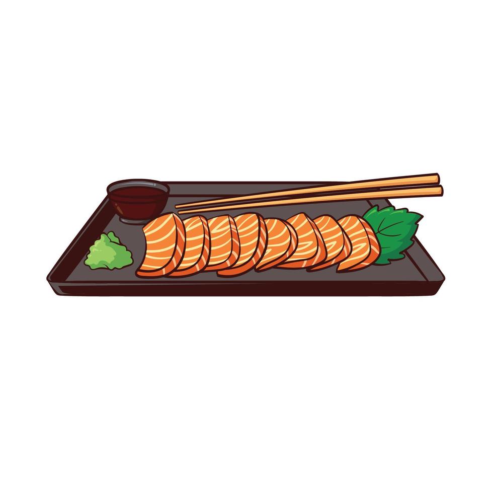 sashimi is a typical food from japan vector