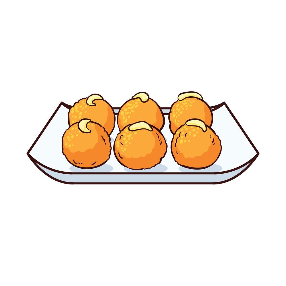 ladoo is a typical food from india vector
