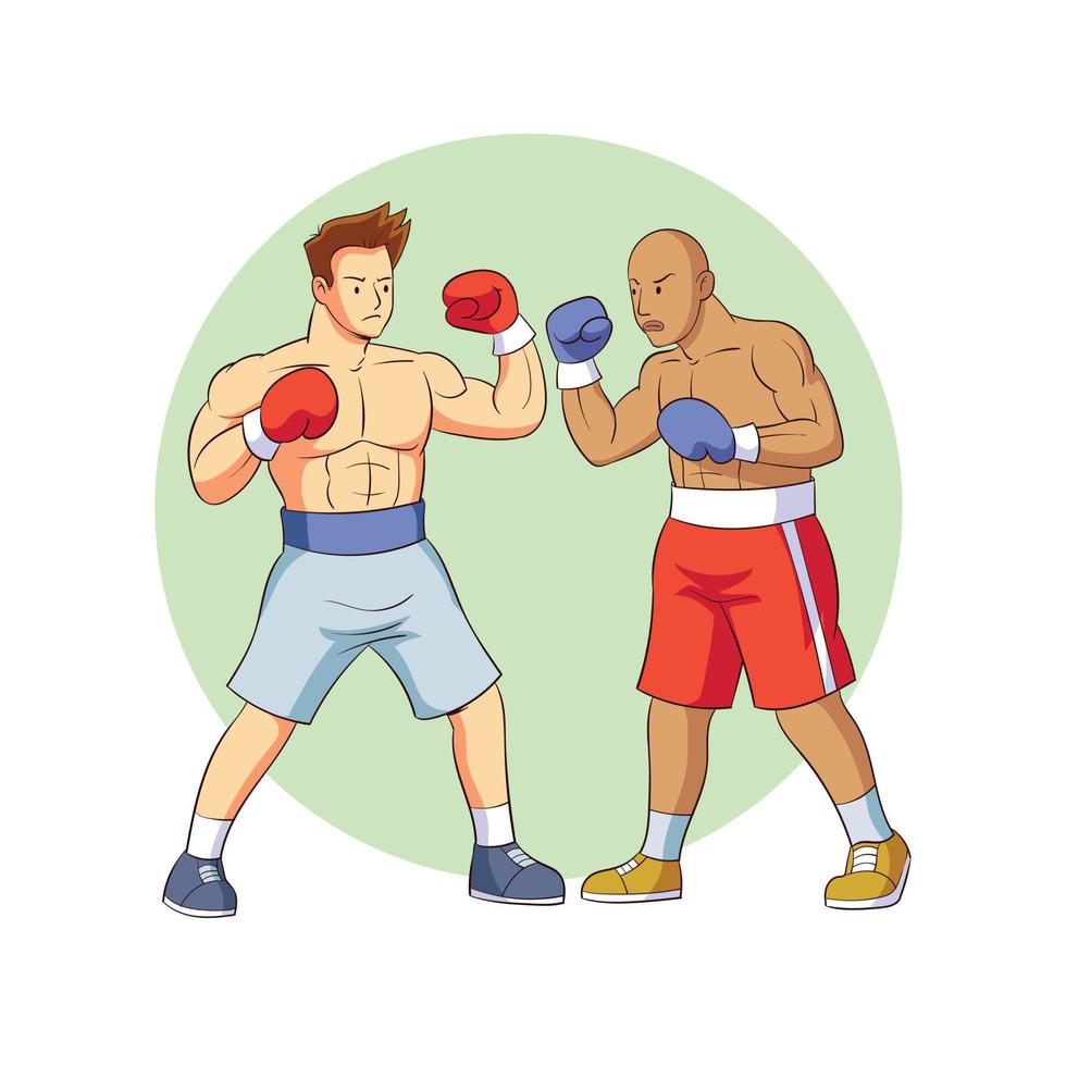 professional boxing match vector