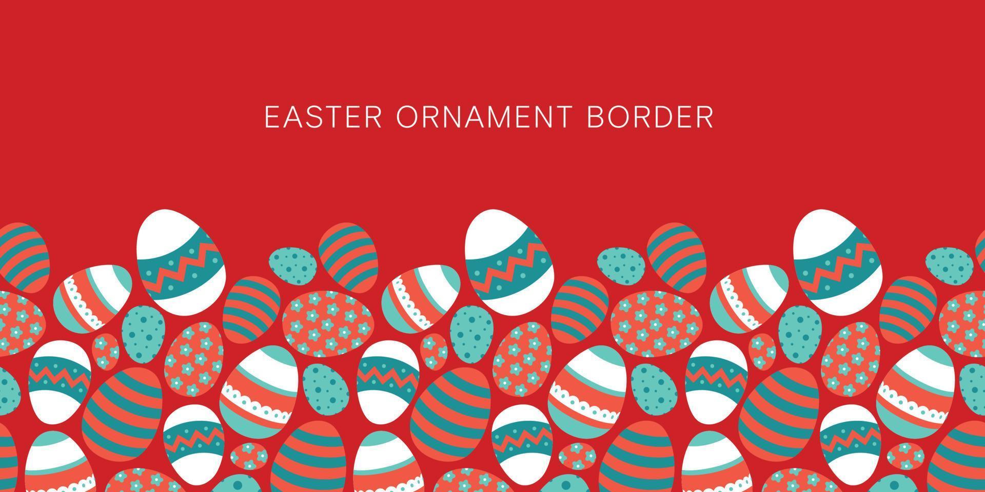 Easter holiday. Seamless pattern. Painted eggs. Vector image.