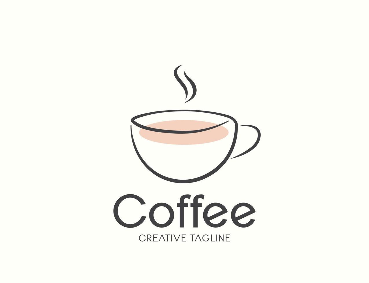 Coffee cup logo design vector