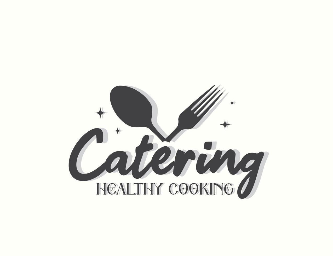 plantilla de diseño de logotipo de catering vector