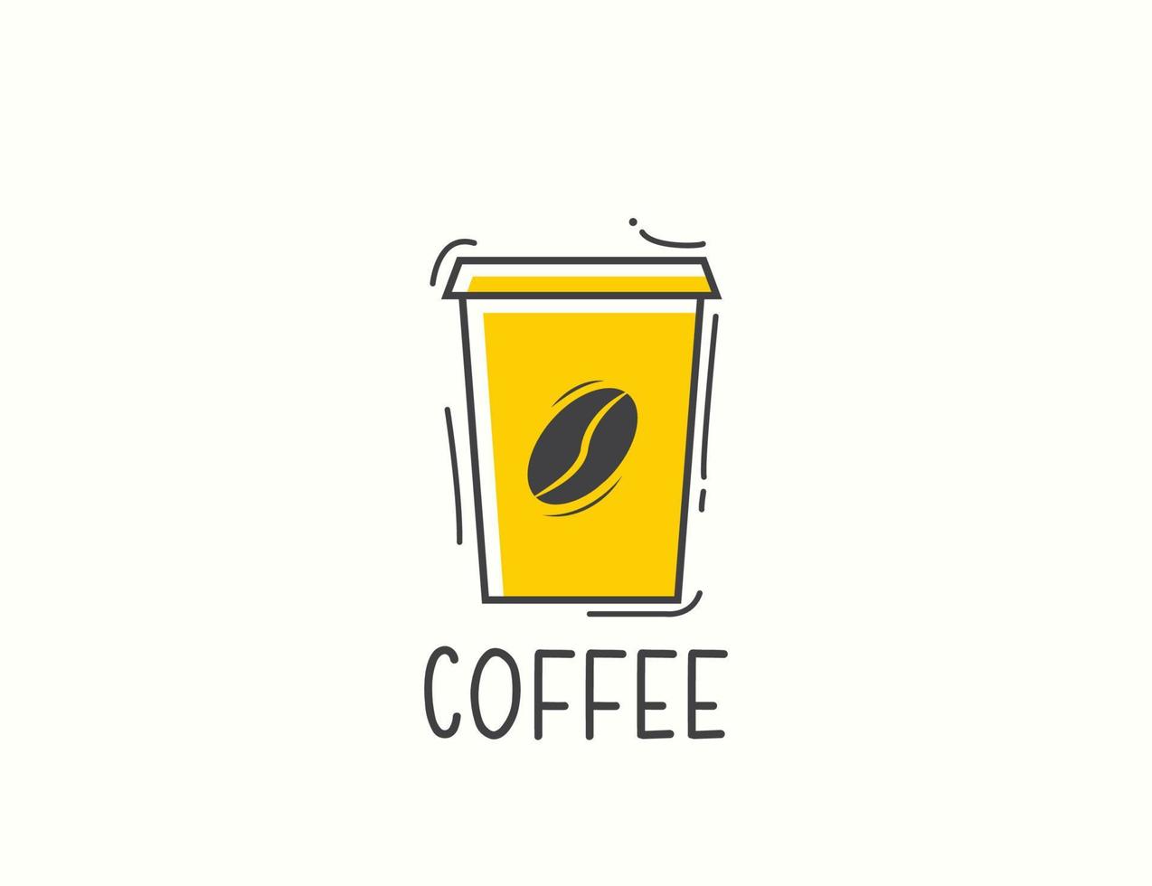 Coffee cup logo design vector