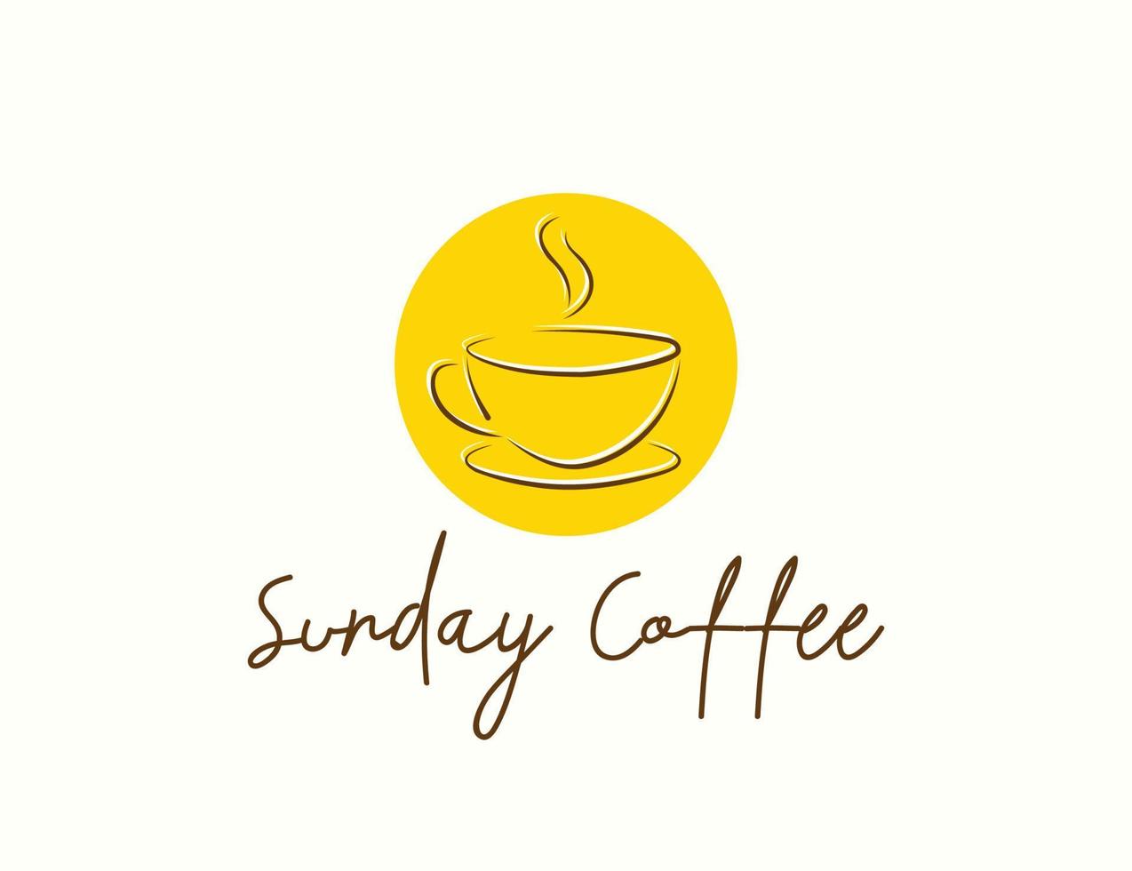 Coffee cup logo design vector