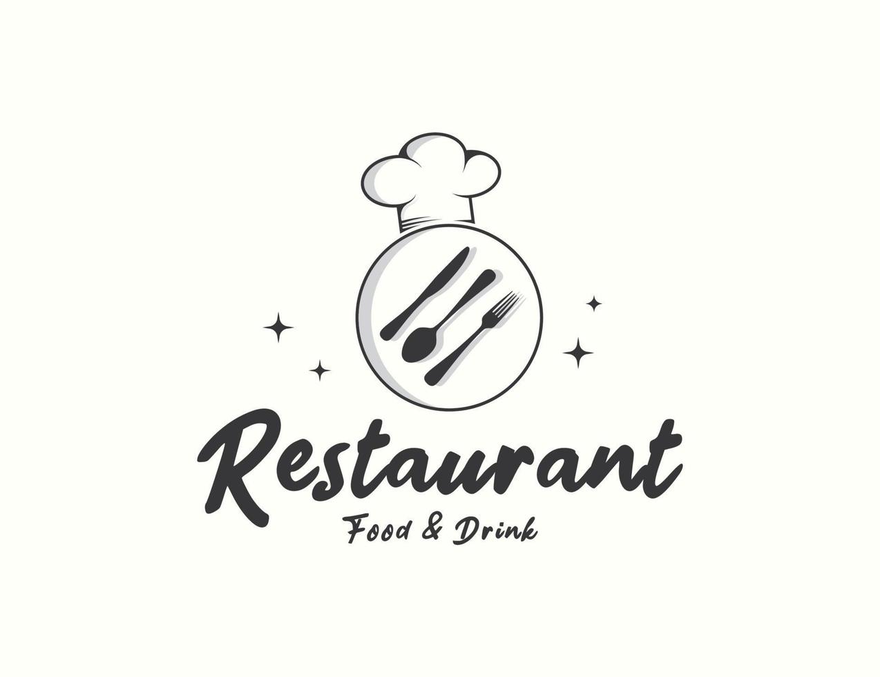 Restaurant logo design vector