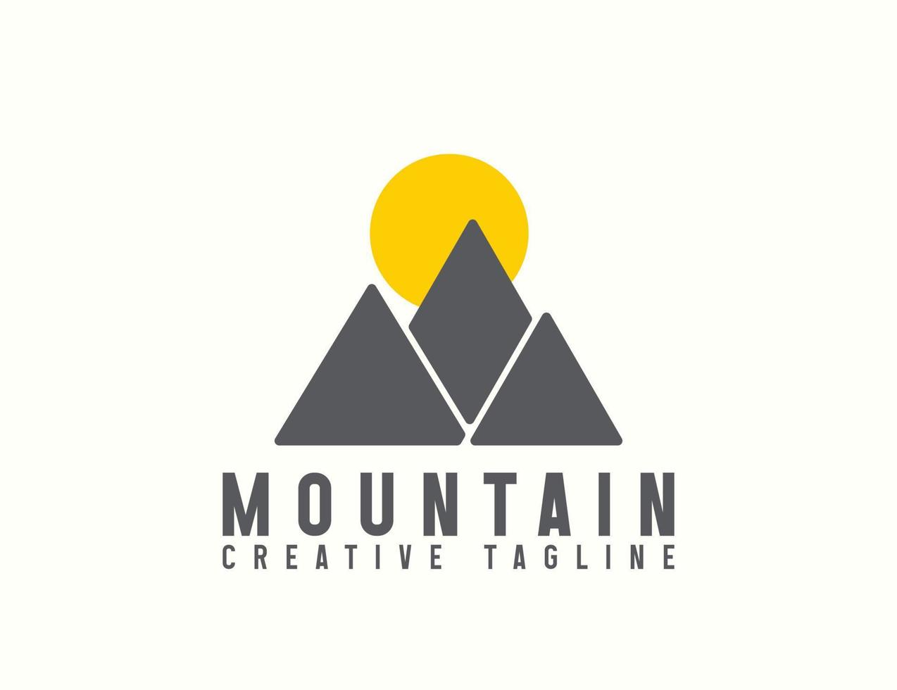 diseño de logotipo de montaña vector