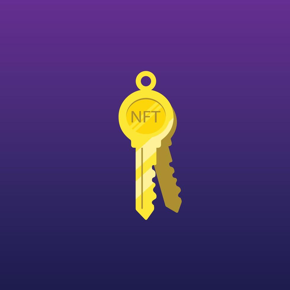 NFT Key to Increase Profit Design Illustration vector