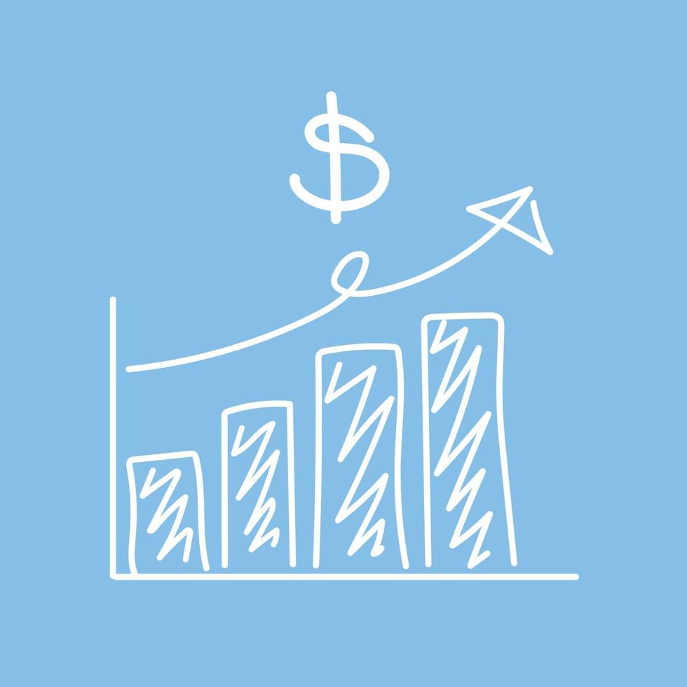 Profit Chart Illustration for Business vector