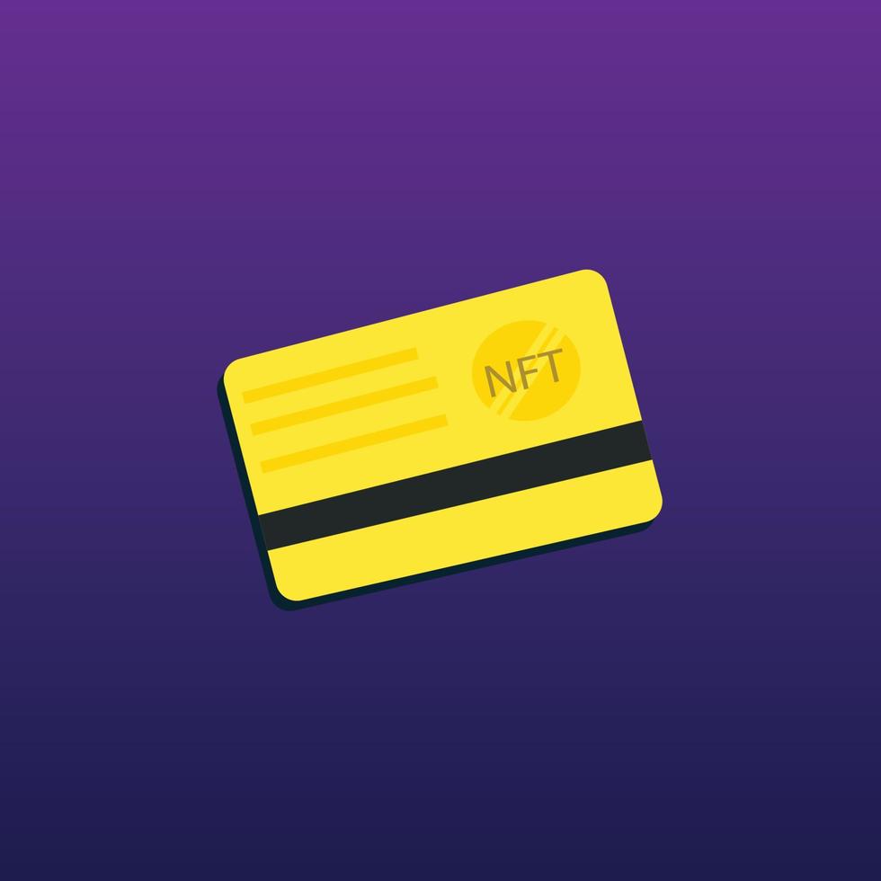 NFT Card Gold Design Illustration vector