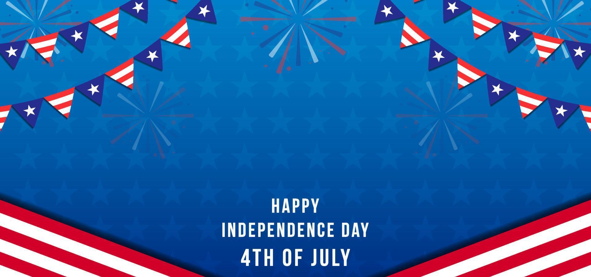 happy independence day 4th of july background with copy space area vector
