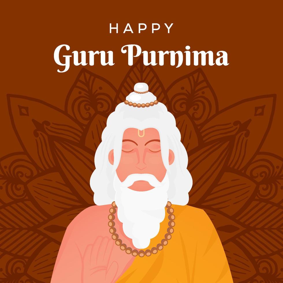 guru purnima close up illustration design vector