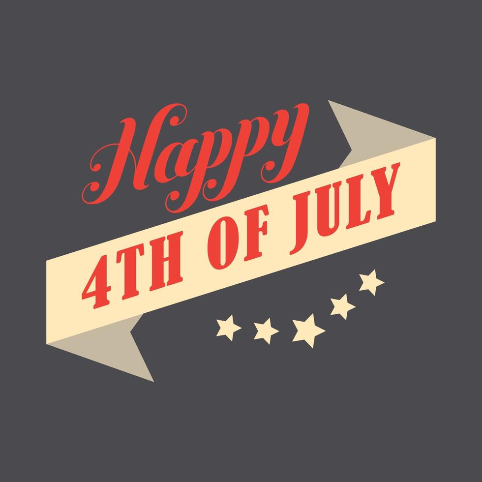 Happy USA Independence Day 4th July. Greeting card and poster Design vector