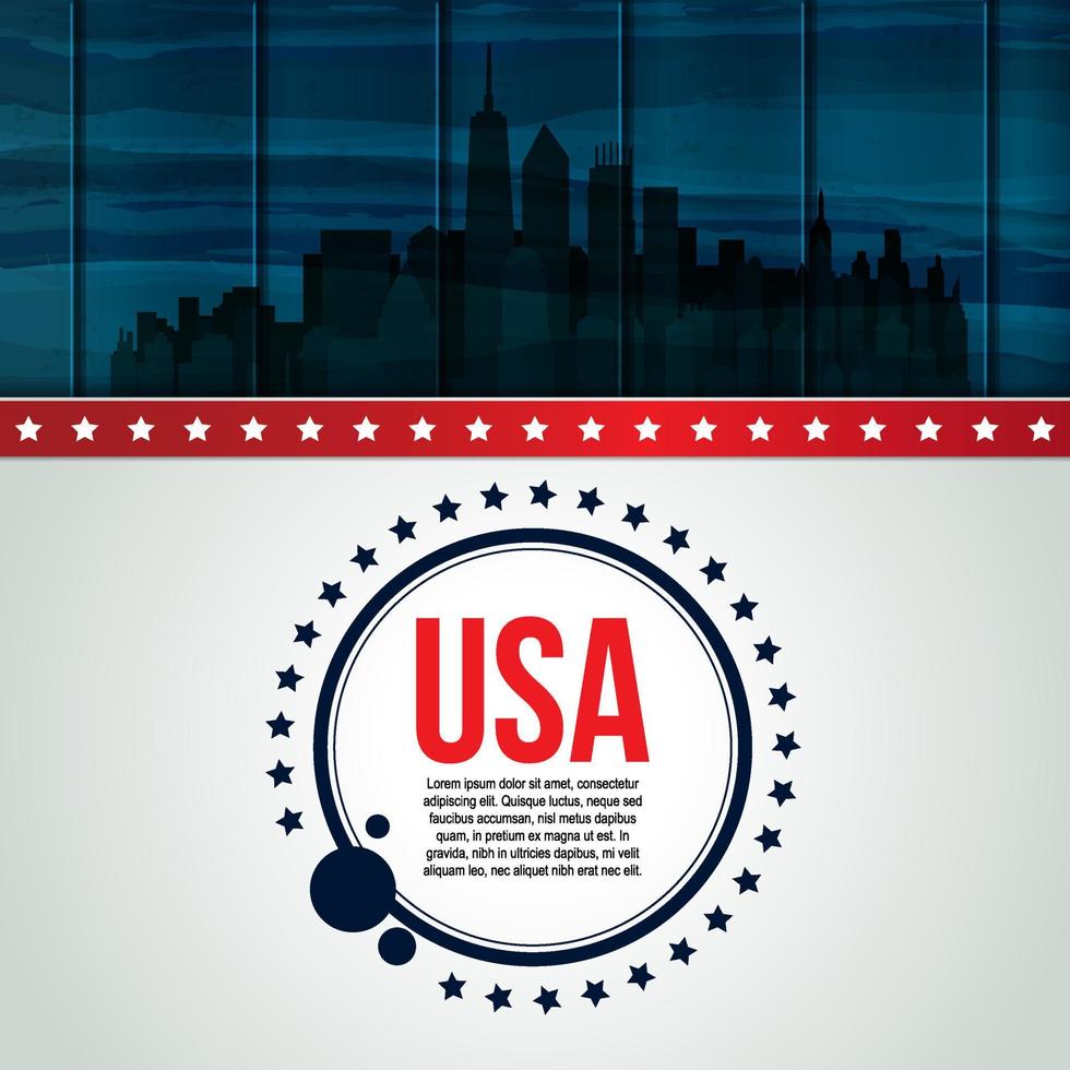 Independence day of 4th of July background in flat style vector