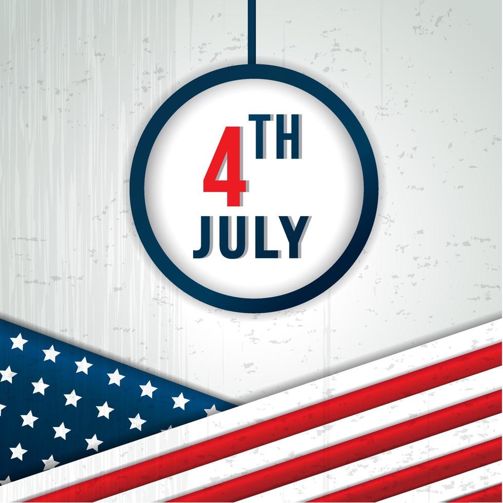 Happy USA Independence Day Fourth of July background vector