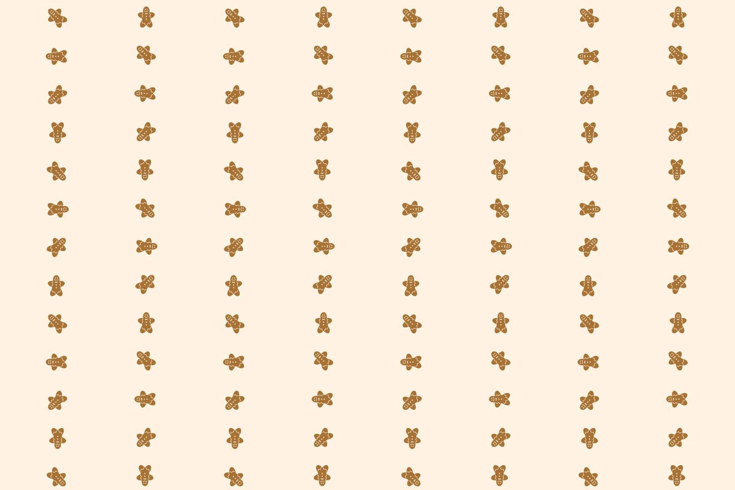 brown gingerbread man pattern background vector