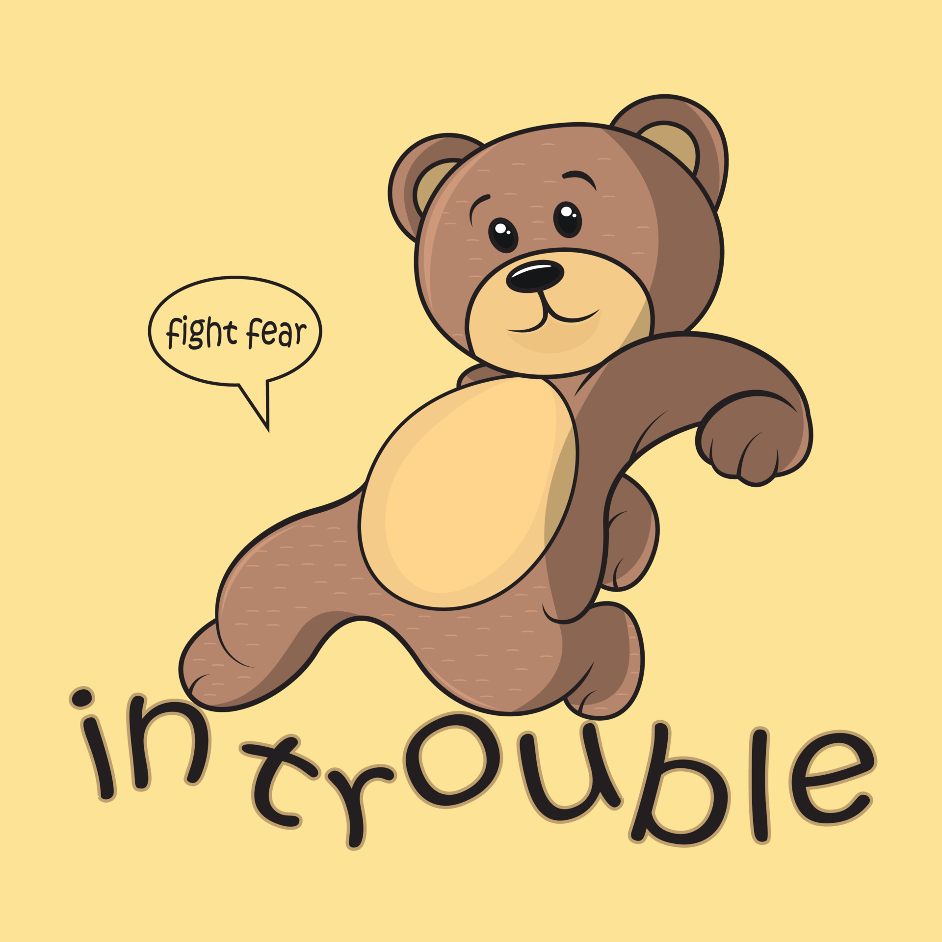 a scared cute bear makes a decision 8213638 Vector Art at Vecteezy