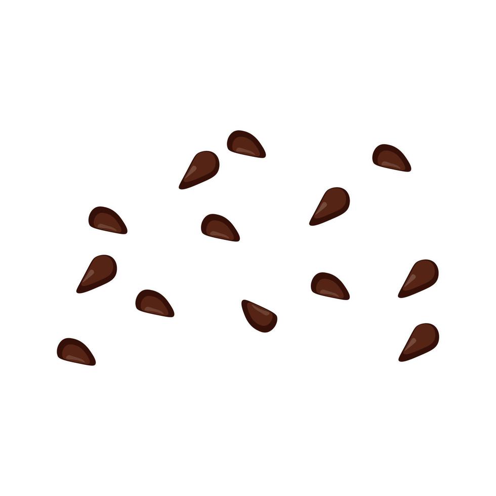 Vector illustration of brown watermelon seeds.