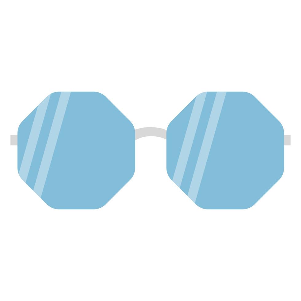 Sunglasses with blue lenses. Blue glasses. Vector illustration in flat style