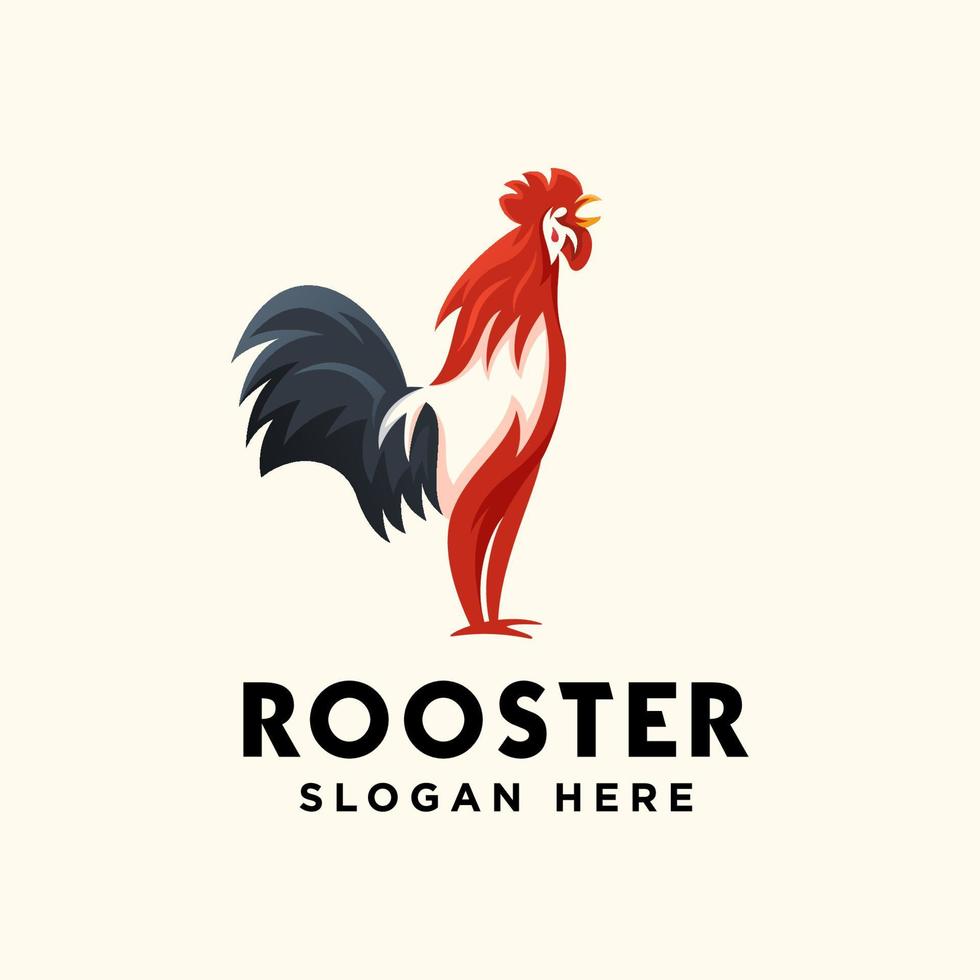 vector premium de diseño de logotipo de gallo