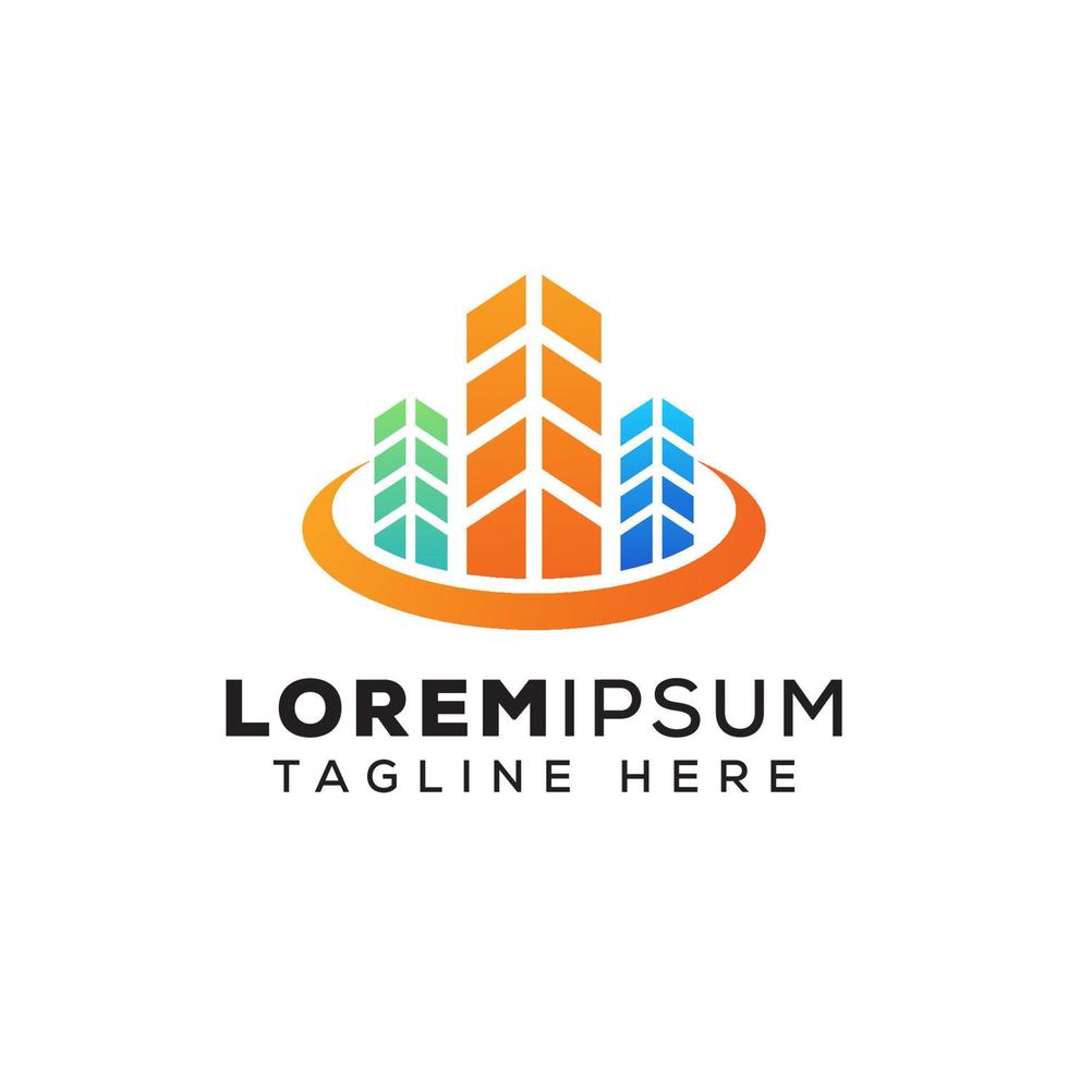 modern real estate, building logo template premium vector
