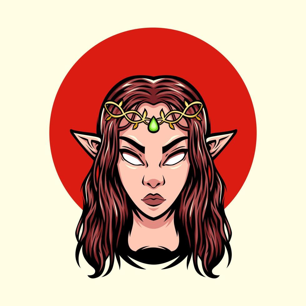 Elf Head Logo Design vector