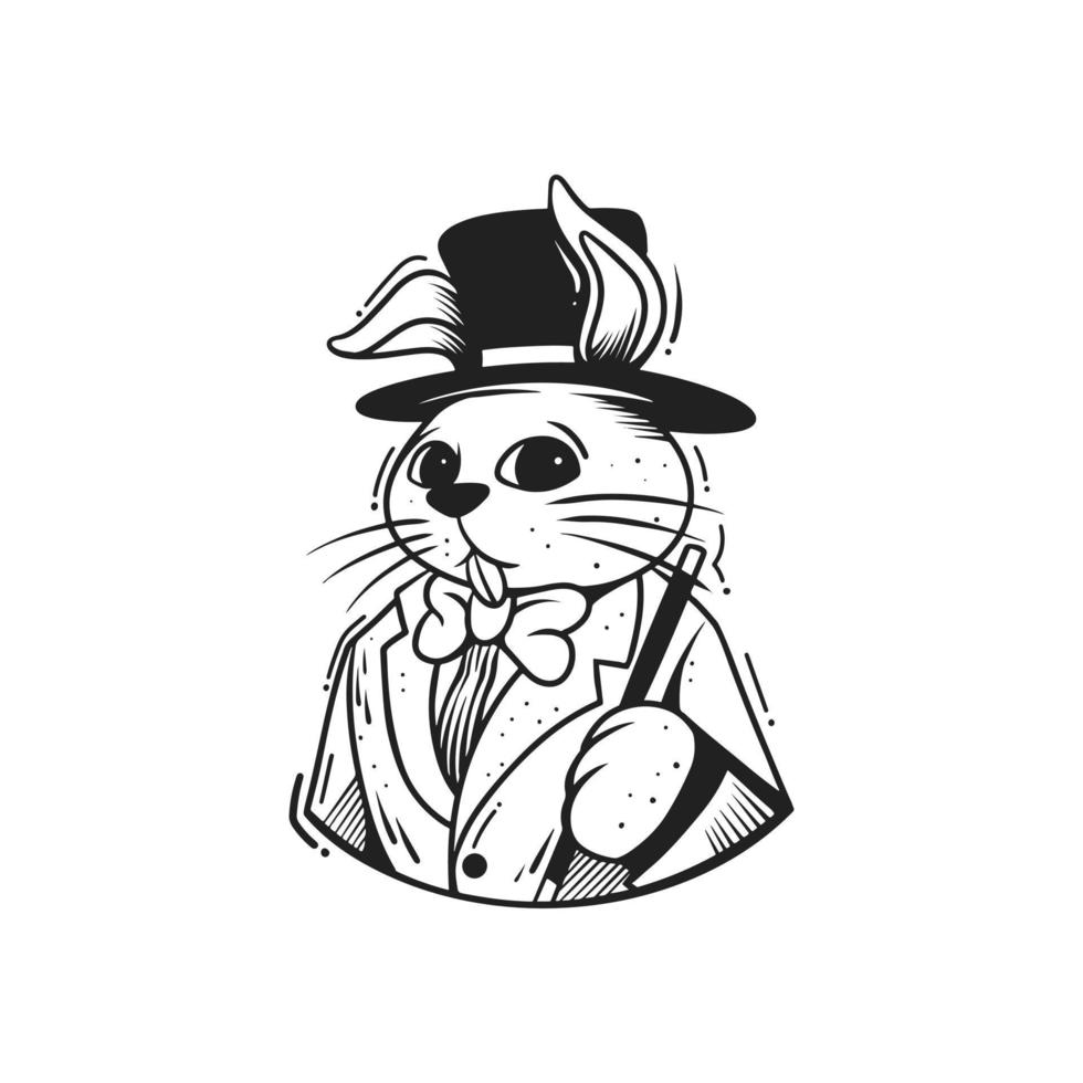 Rabbit Magician Illustration vector