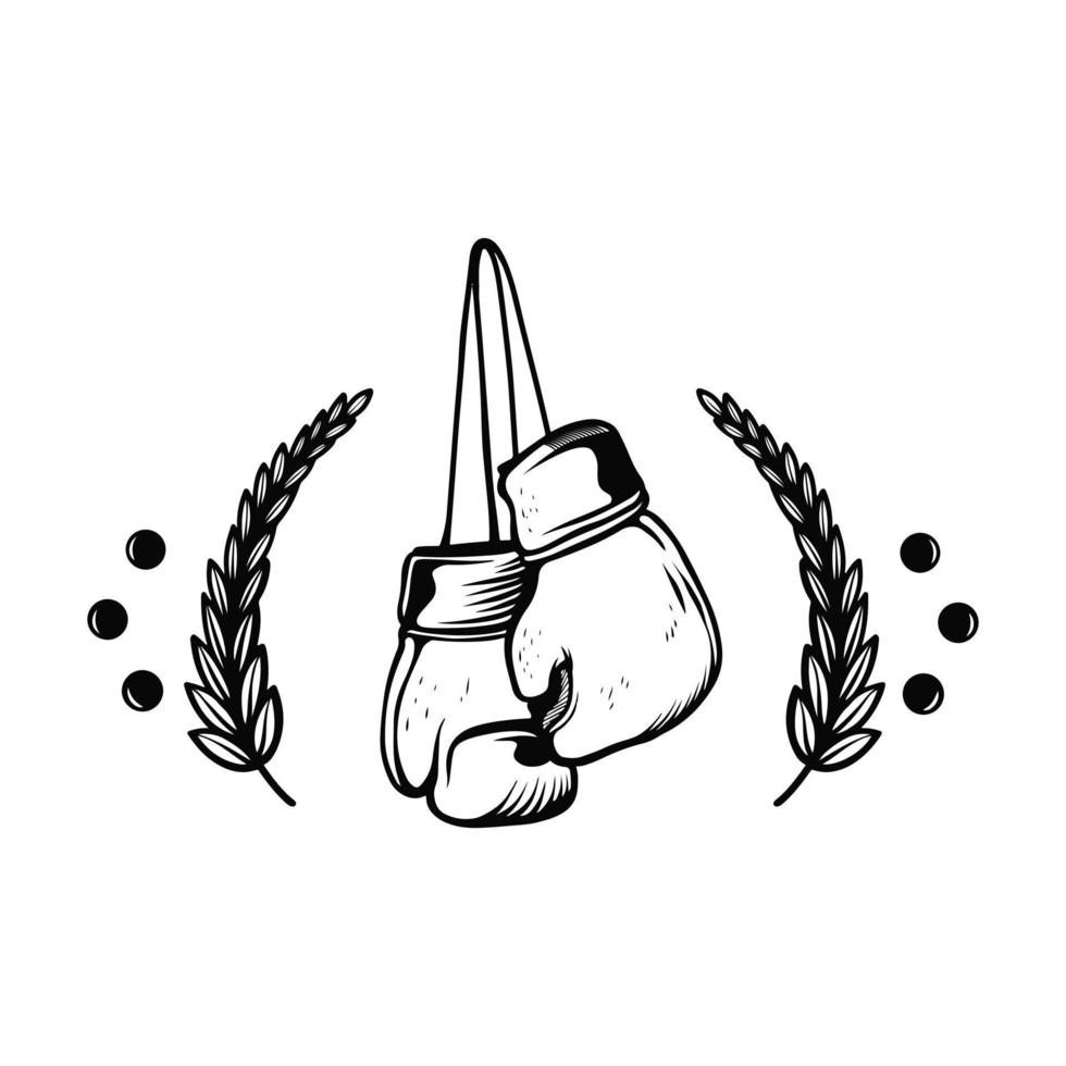 Simple Illustration of a Hanging Boxing Glove vector