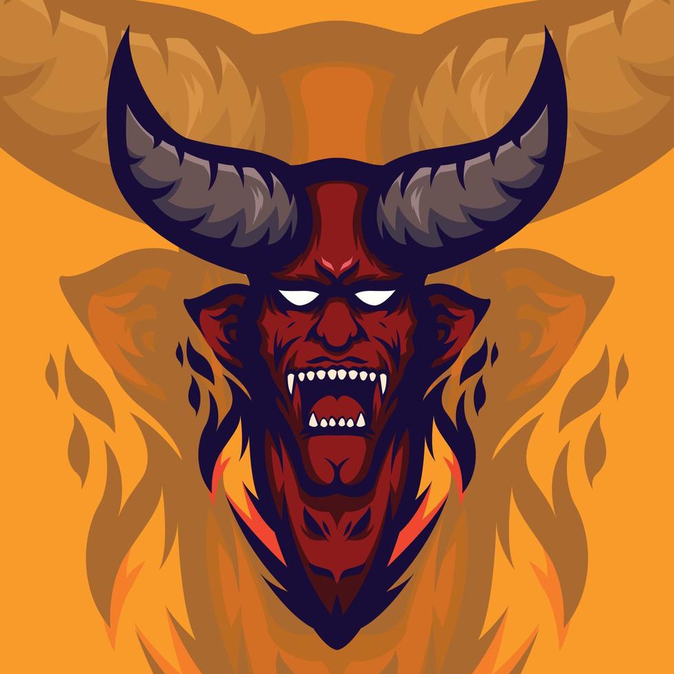Bad Devil Mascot Logo vector